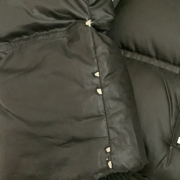 Faith Connexion Designer Down Feather Black Puffer Bomber Jacket - Picture 14 of 14